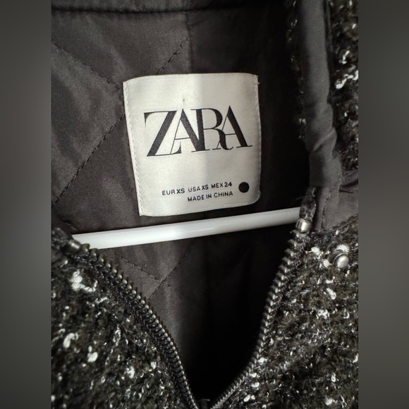 Zara Glitzer Oversized Jacket Black Size XS - Picture 3 of 12